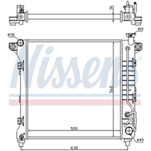 NIS 60998 Mootori radiaator sobib: DODGE DAKOTA, DURANGO 3.9 5.9 10.95 