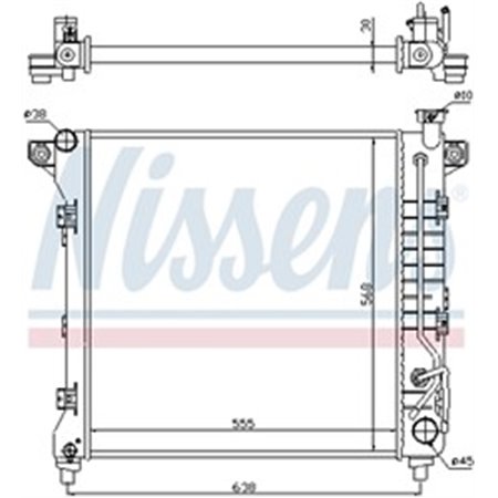 60998 Radiator, engine cooling NISSENS