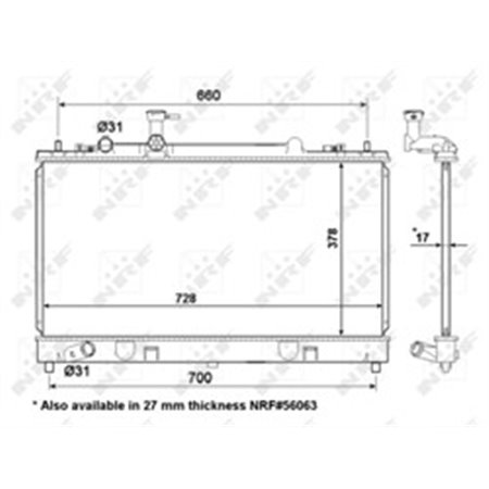 53412 Radiator, engine cooling NRF