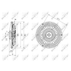 NRF 49649 - Fan clutch fits: OPEL FRONTERA A, OMEGA A, SENATOR B 1.8-3.0 09.86-10.98