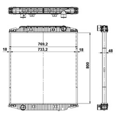 539567 Radiaator,mootorijahutus NRF