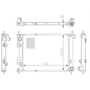 NRF 550033 Mootori radiaator (Manuaalne) sobib: HYUNDAI I20 ACTIVE, I20 II 1