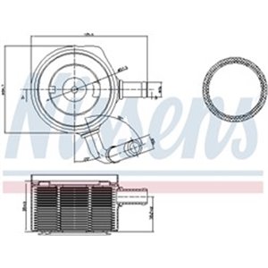 NISSENS 90669 - Oil cooler (with easy fit elements; with seal) fits: DACIA LOGAN, LOGAN EXPRESS, LOGAN MCV; RENAULT CLIO II, CLI