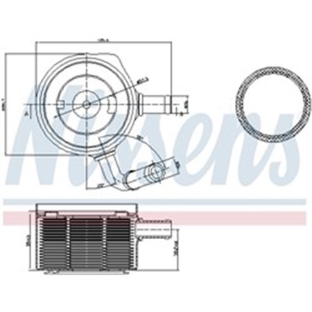 90669 Õliradiaator,mootoriõli NISSENS