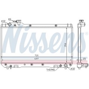 64706 Radiator, engine cooling NISSENS - Top1autovaruosad