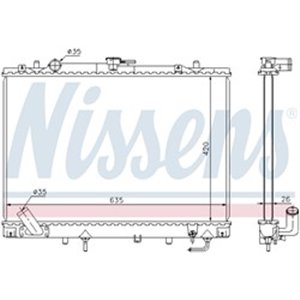 68154 Jäähdytin, moottorin jäähdytys NISSENS - Top1autovaruosad