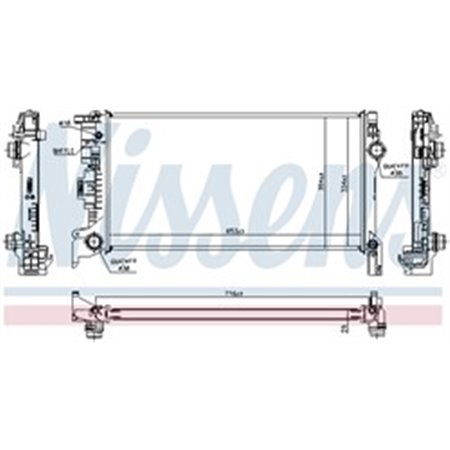 606564 Radiaator,mootorijahutus NISSENS