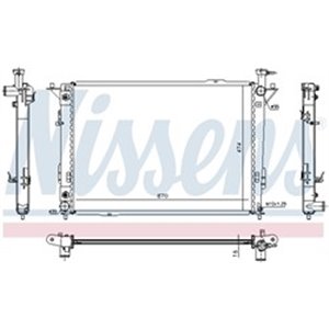 NISSENS 67521 - Engine radiator (Automatic) fits: HYUNDAI SANTA FÉ II, SANTA FÉ III 2.4 07.10-