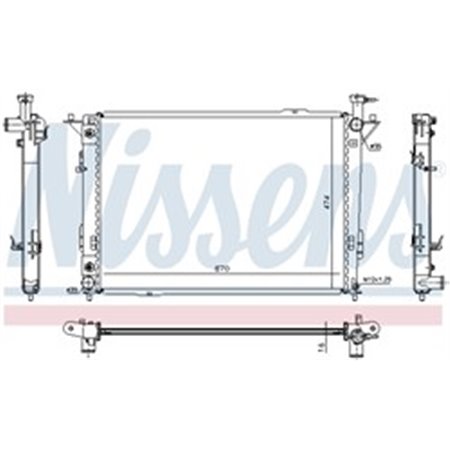 67521 Radiator, engine cooling NISSENS