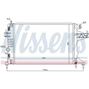 NIS 63018 Mootori radiaator (Automaatne) sobib: OPEL COMBO TOUR, CORSA C, T