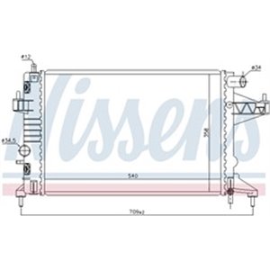 NISSENS 63018 - Engine radiator (Automatic) fits: OPEL COMBO TOUR, CORSA C, TIGRA 1.4/1.6/1.8 09.00-12.10