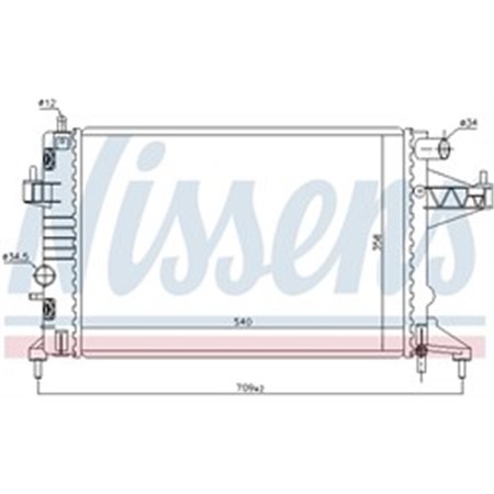 63018 Radiaator,mootorijahutus NISSENS