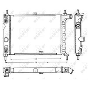 NRF 58721 Mootori radiaator sobib: OPEL KADETT E, KADETT E COMBO 1.6/1.8 09