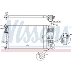 NISSENS 61381A - Engine radiator (Automatic, with first fit elements) fits: CITROEN ZX; PEUGEOT 306 1.6-2.0 03.91-04.02