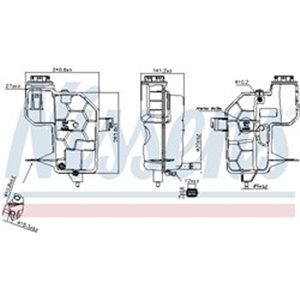 NISSENS 996242 - Coolant expansion tank (with plug, with level sensor) fits: LAND ROVER RANGE ROVER III 04.06-08.12