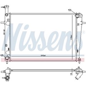 NIS 675003 Mootori radiaator (Manuaalne) sobib: HYUNDAI TUCSON KIA SPORTAGE