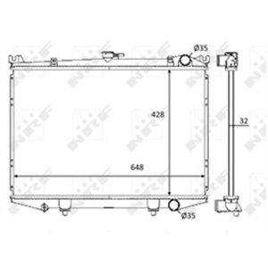 NRF 59114 - Engine radiator (Manual) fits: NISSAN PICK UP, TERRANO I 2.4/3.0 01.90-02.98