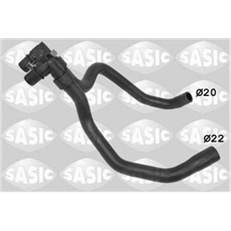 SASIC 3400236 - Heater hose (20mm) fits: CITROEN BERLINGO, BERLINGO/MINIVAN PEUGEOT PARTNER, PARTNER/MINIVAN 1.6D 07.05-