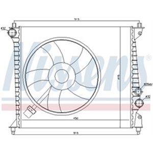 NIS 60425 Mootori radiaator sobib: AUDI A2 1.2D/1.4 02.00 08.05