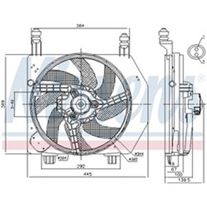 NISSENS 85172 - Radiator fan (with housing) fits: FORD FIESTA IV, FIESTA/MINIVAN, PUMA 1.25-1.7 08.95-06.02