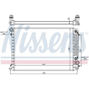 NISSENS 60241 - Engine radiator fits: AUDI A8 D2 2.5D 01.97-04.00