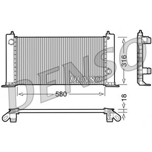 DRM09120 Mootori radiaator (Manuaalne) sobib: FIAT STILO 1.2/1.4/1.6 10.01