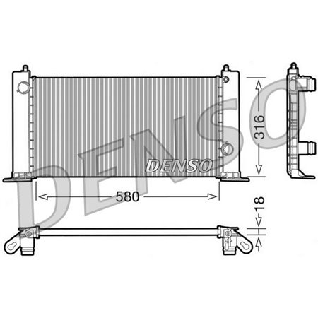 DRM09120 Radiaator,mootorijahutus DENSO