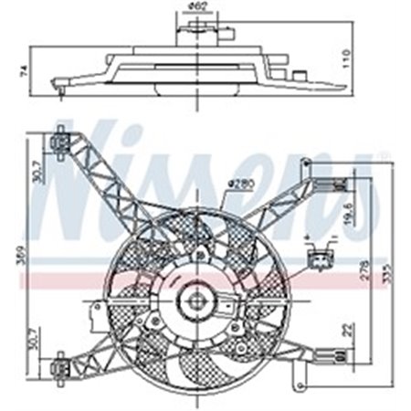 85751 Fan, engine cooling NISSENS