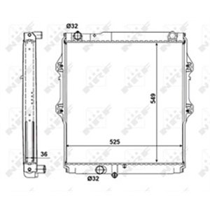 NRF 56152 Mootori radiaator (Manuaalne) sobib: TOYOTA HILUX VI 2.4D 08.98 0