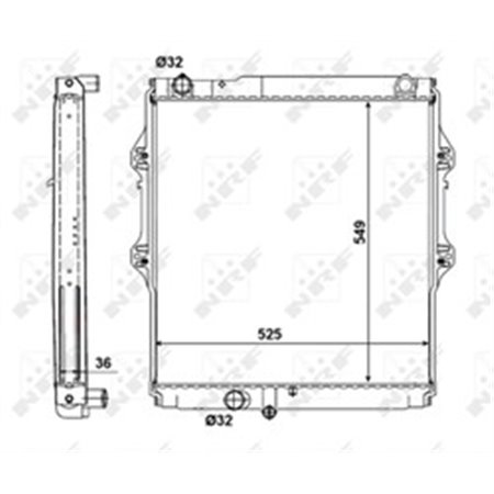 56152 Радиатор, охлаждение двигателя NRF