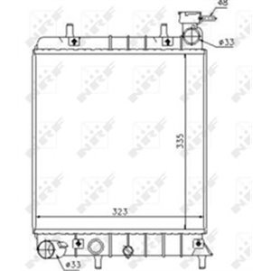 NRF 53376 Mootori radiaator sobib: HYUNDAI ACCENT II 1.3/1.5 01.00 11.05