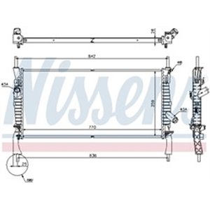 NISSENS 69226 - Engine radiator fits: FORD TRANSIT, TRANSIT TOURNEO 2.2D-2.4D 04.06-12.14