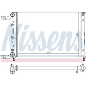 NIS 60071 Mootori radiaator (Manuaalne) sobib: ALFA ROMEO 147 1.6/1.6LPG 01