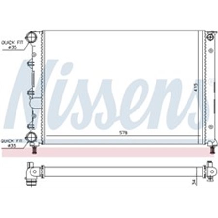 60071 Radiator, engine cooling NISSENS