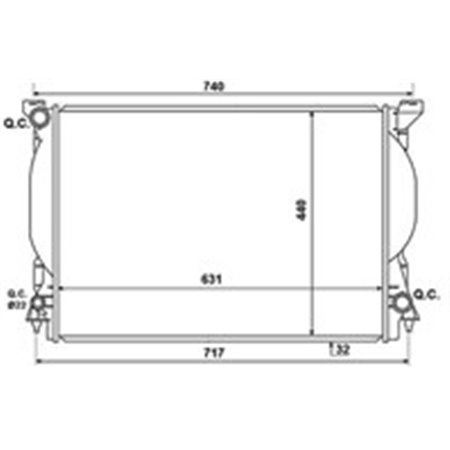 53957 Radiaator,mootorijahutus NRF