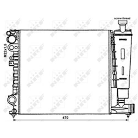 NRF 58959 Mootori radiaator sobib: CITROEN EVASION, JUMPY FIAT SCUDO, ULYS