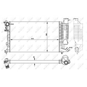 NRF 50425 Mootori radiaator sobib: CITROEN ZX PEUGEOT 306 2.0 07.92 04.02