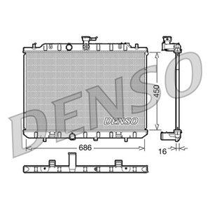 DENSO DRM46006 - Engine radiator fits: NISSAN X-TRAIL II 2.0/2.5 03.07-11.13