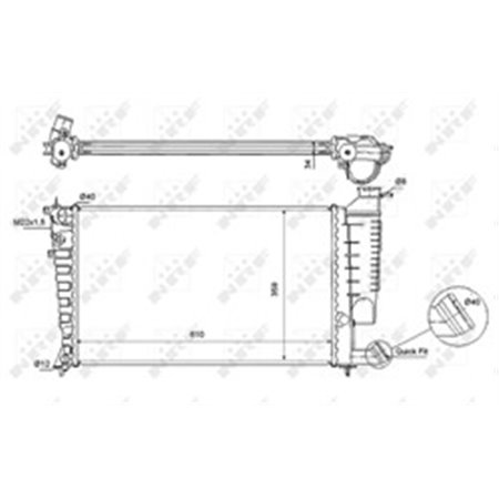 54715 Radiaator,mootorijahutus NRF