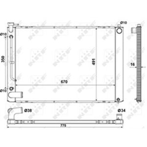 NRF 53681 Mootori radiaator sobib: LEXUS RX 3.3 08.03 09.06