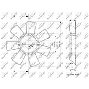 NRF 49844 Ventilaatori ventilaator (läbimõõt 460 mm, number łopat 7) IVECO 