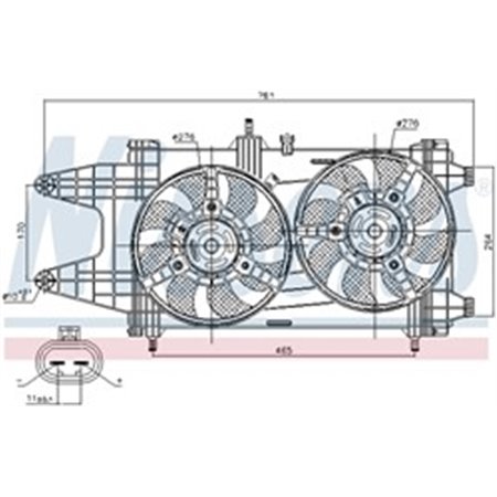 85481 Fan, engine cooling NISSENS