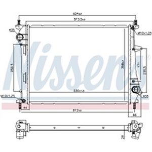 NIS 617867 Mootori radiaator (Manuaalne) sobib: FIAT MULTIPLA 1.9D 04.99 06.