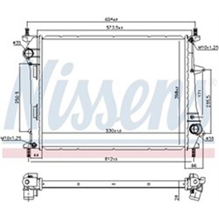 617867 Radiaator,mootorijahutus NISSENS