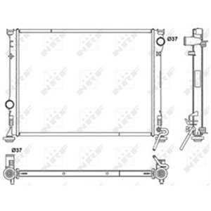 NRF 53041 Mootori radiaator sobib: CHRYSLER 300C 2.7 6.4 09.04 