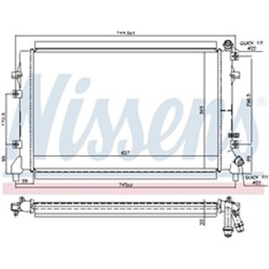 NIS 65324 Mootori radiaator (Automaatne/Manuaalne, intercooler vedelik) sob