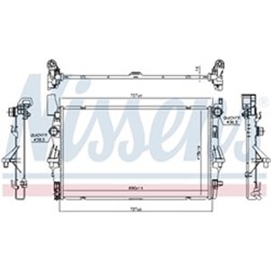 NIS 606022 Mootori radiaator sobib: MERCEDES MARCO POLO CAMPER (W447), VITO 