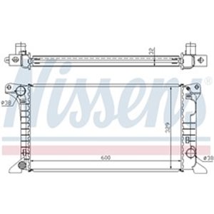 NISSENS 62369A - Engine radiator (Manual) fits: FORD TRANSIT 1.6/2.0/2.5D 09.85-09.92
