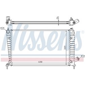 68000A Radiator, engine cooling NISSENS - Top1autovaruosad