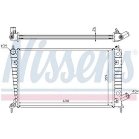 68000A Radiaator,mootorijahutus NISSENS